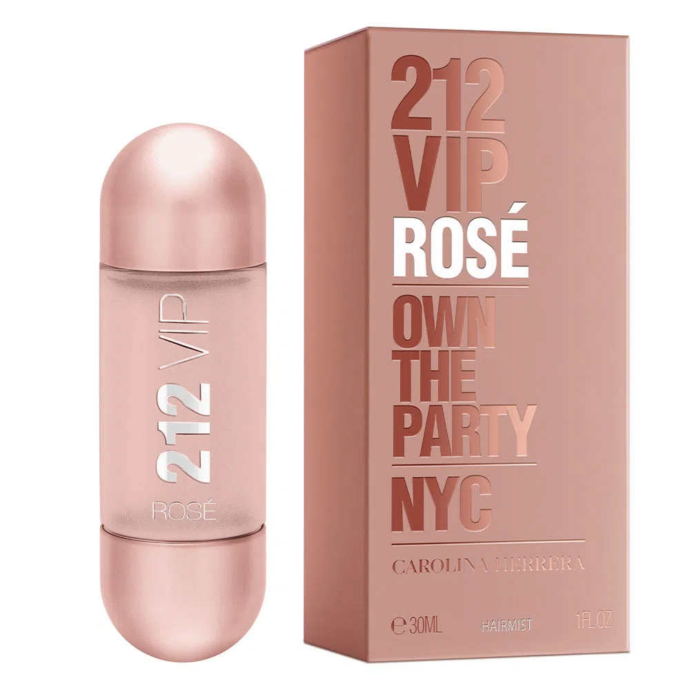 212 Vip Rose Hair Mist – Perfume para os cabelos - 30ml - Carolina Herrera